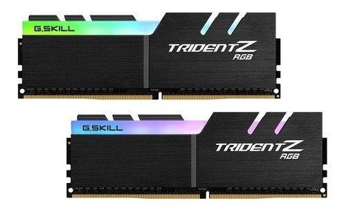 Memoria RAM Trident Z RGB (For AMD) gamer color negro 16GB 2 G.Skill F4-3200C16D-16GTZRX