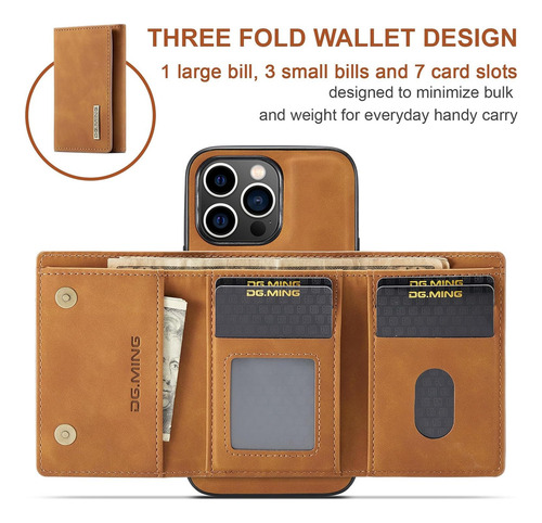 A Funda Tipo Cartera Con Atracción Magnética For iPhone