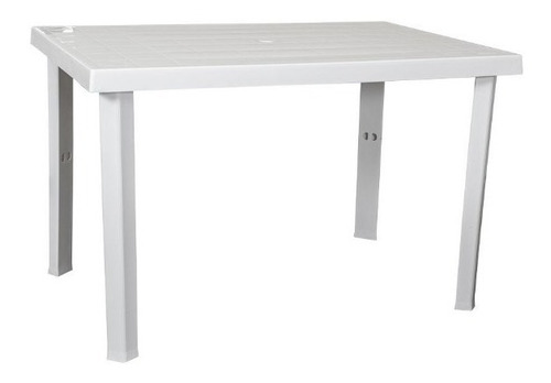 Mesa Plástica Rectangular Blanca 118x80x73 Cm #e