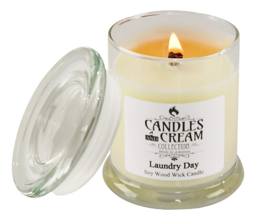 Velas Y Vela De Mecha De Madera De Soja De Velas Y Crema, Va
