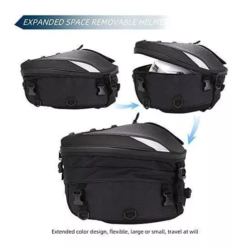 Bolsa de asiento para motocicleta, doble uso, impermeable, bolsa de  almacenamiento, bolsa para guardar el casco