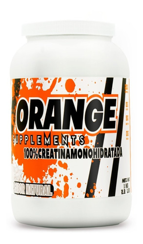 Creatina Monohidratada Orange Supplements 1 Kg 200 Servicios