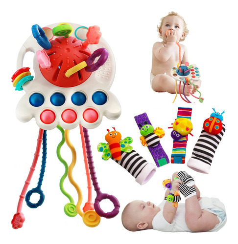 Juguetes Sensoriales Montessori String Para Bebés De 5 Pieza
