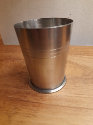 Retro Vaso Vintage Acero Inoxidable Impecable