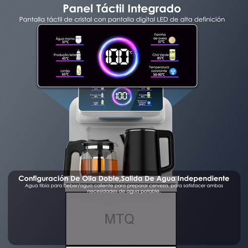 Dispensador De Agua Enfriador Garrafon Oculto Refrigeración Por Compresión 1350w Con Dos Teteras