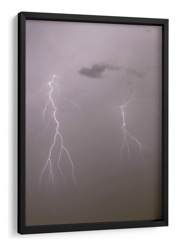 Cuadro Enmarcado Negro Desgarrando El Cielo 40x60, Eco