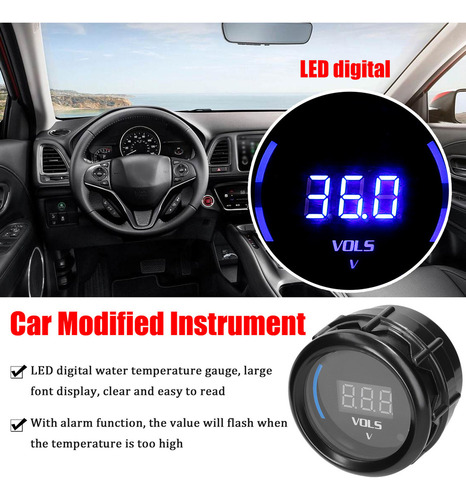 Voltímetro De 52 Mm, Medidor Digital De Voltaje Para Coche,