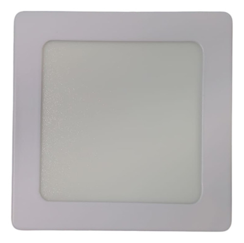 Pack X5 Plafón Led Cuadrado 6w Luz Cálida De Aplicar Trefi Blanco
