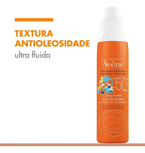 Protetor Solar Corporal Infantil Avène Fps50 200ml Spray