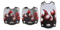Comprar Pedales Deportivo Antideslizante Tuning Auto 3 Piezas Llamas