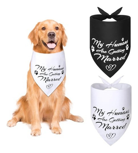 Szee Bandanas De Boda Para Perros, Paquete De 2, Bandanas Pa