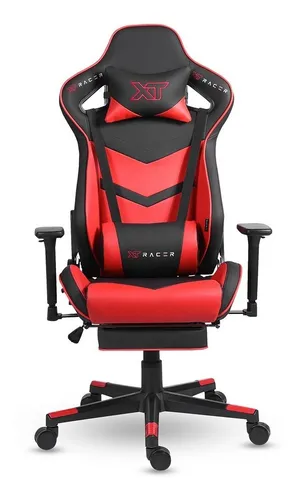 Cadeira Gamer Xt Racer Taycan Apoio De Pés Vermelha