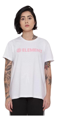 Camiseta Element Logo W Branco/ Baby Look + Brinde