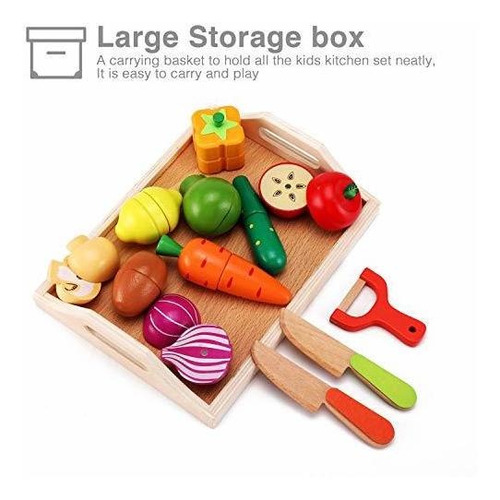 S De Madera Comida Para La Cocina De Los Niños: Juegu...