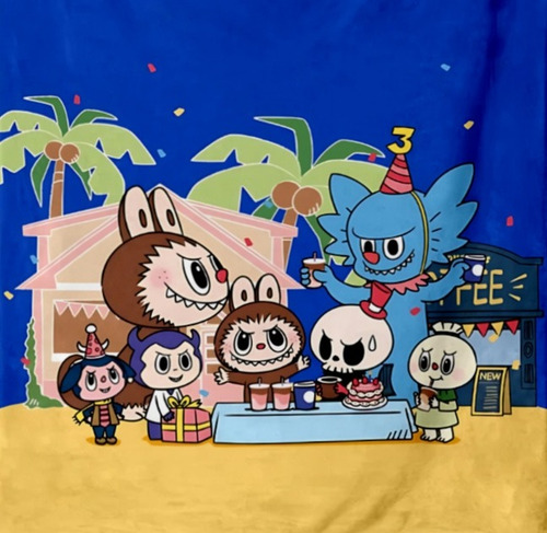 Toalla Microfibra Playa Stich Labubu Kuromi