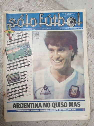 Solo Futbol N.47 Mundial 86 Argentina Oscar Ruggeri