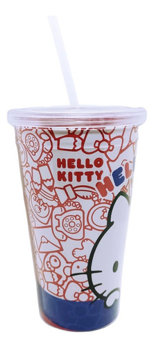 Vaso Acrilico Con Tapa Hello Kitty Cinnamoroll Kuromi Sanrio Hello Kitty