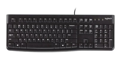 Teclado Logitech K120 QWERTY español color negro