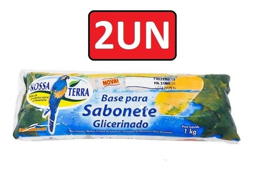 Kit 2 Bases Glicerina Branca P/ Sabonete Nossa Terra 1kg