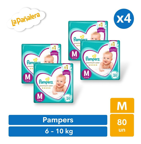 Pañal Pampers Premium Care Talla M 80 Unidades