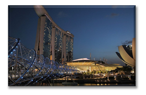 Cuadro Canva Marina Bay Sands En Singapur 60*90 Cm