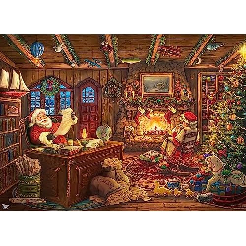 - Thomas Kinkade - Holiday - Santa Checking His List - ...