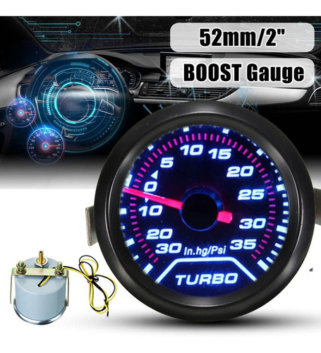 Universal 52mm Coche Medidor De Presión Digital Led Turbo Bo