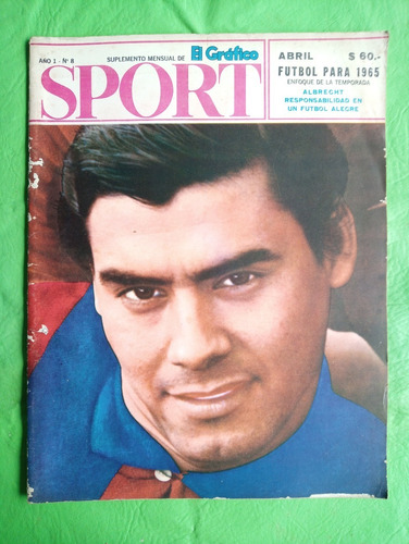 El Grafico Sport 8 Abril 1965 Albrecht San Lorenzo