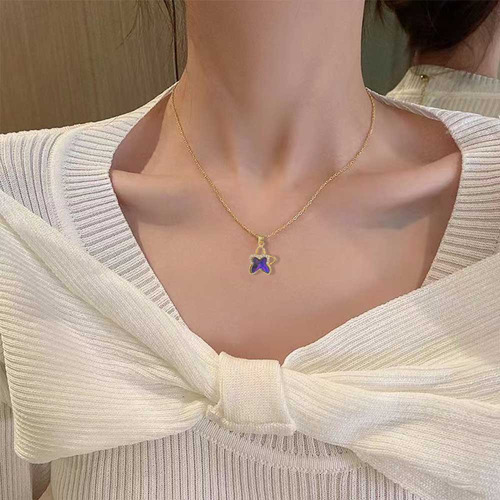 Mariposa Conjunto Joyas Collar Anillo Giratorio Para Mujer