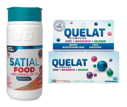 Combo Satial Polvo Food + Quelat Complex X 30 Compr. Sabor Original