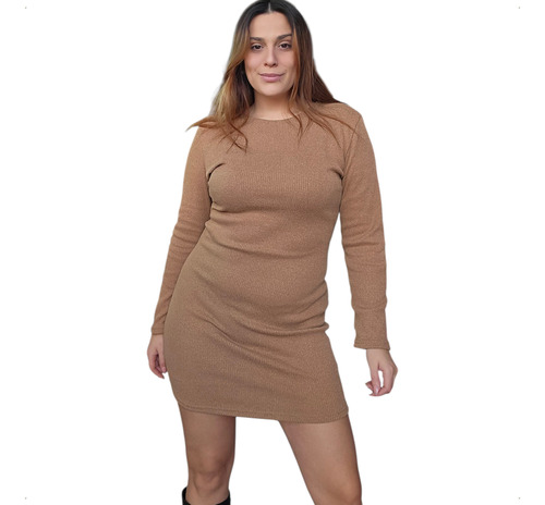 Vestido Morley Lanilla Abrigado,sexy Talle Grande Mc