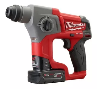 Rotomartillo electroneumático Milwaukee M12 Fuel 2416-259 inalámbrico rojo, negro y gris con 880W de potencia 220V