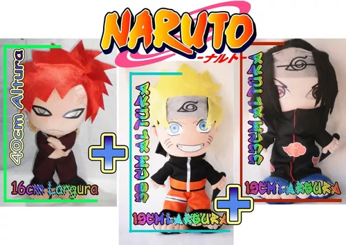Boneco Pelúcia Naruto Gaara - Desenho Mangá Anime