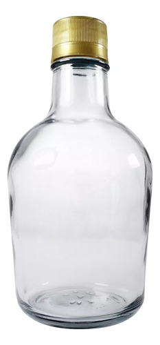 Botella Redonda Recuerdo Dulcero Vidrio Cristal 375ml Pack72