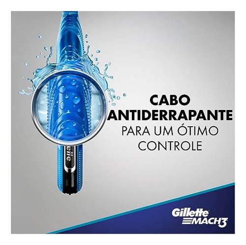 Kit Aparelho De Barbear + Carga Gillette Mach3