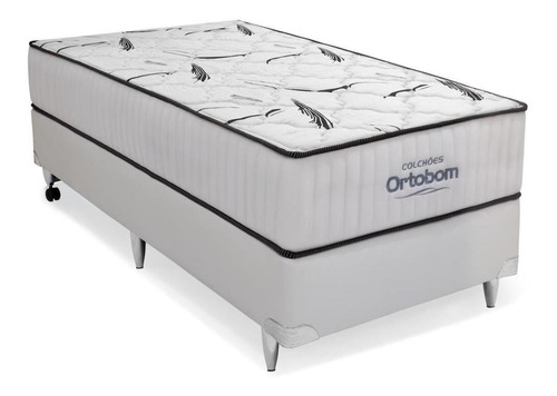 Cama Box E Colchão Highfoam Solteiro (88x188) - Ortobom Cor Branco