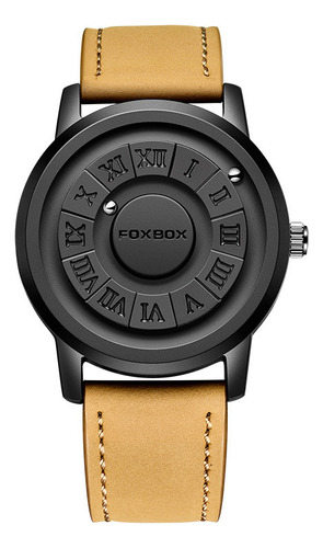 Reloj Foxbox De Cuero Con Cuentas Giratorias Magnéticas