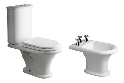 Juego Baño Murano Inodoro, Depósito Y Bidet Ferrum Sin Tapas