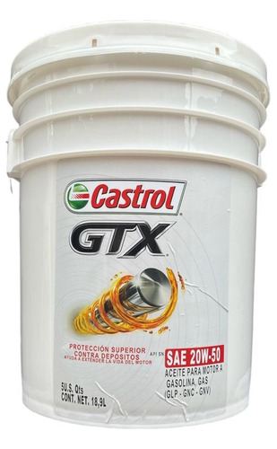 Aceite Para Motor Castrol Mineral 20w-50 Para Autos, Pickups & Suv De 1 Unidad