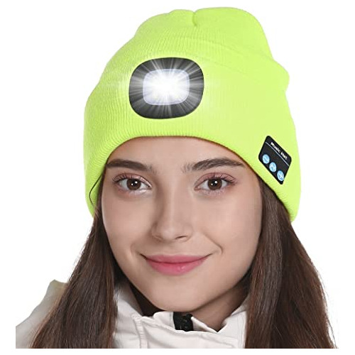 Gorro Bluetooth Con Luz, Unisex Led Con Auriculares