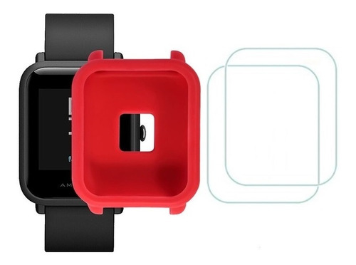 Kit Capa Silicone Amazfit Bip Colorida + 2 Pelicula