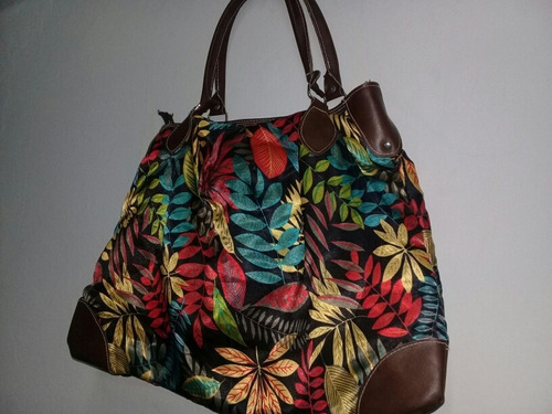 Bolso Dama Floreado 50 X 35 Cm