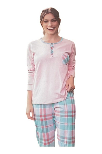 Pijama Invierno Mujer Escoces Bianca Secreta Art 22325