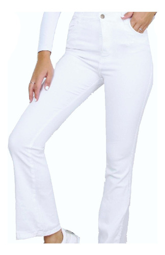 Pantalon Elastizado Tiro Medio O Alto, Oxford, Recto, Chupin