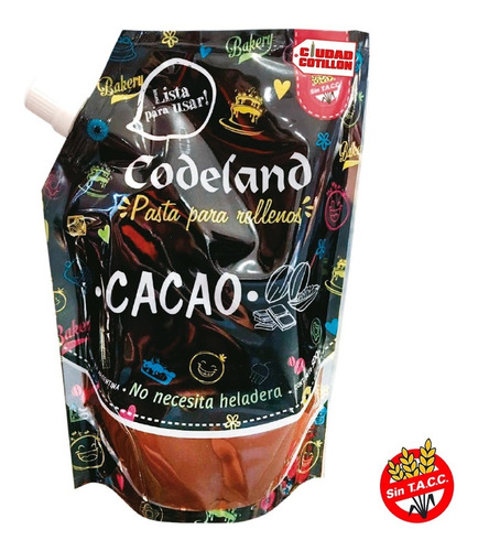 Pasta Para Rellenos Codeland Cacao 500grs Ciudad Cotillón 3