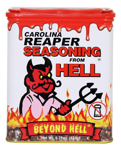 Carolina Reaper Seasoning From Hell - 5.25 Oz. - Salt Free P