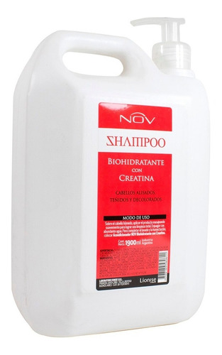 Shampoo Nov Biohidratante C/ Creatina Alisado Tintura X 1900