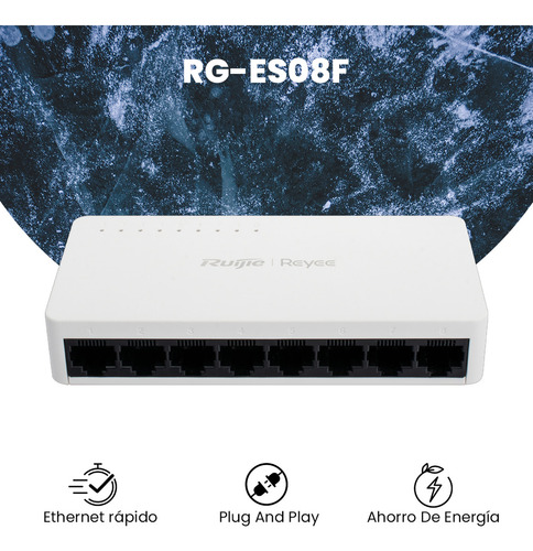 Switch No Poe No Administrado, Con 8 Puertos 10/100 Mbps
