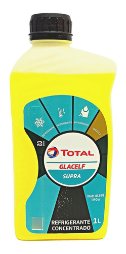 Imagen 1 de 4 de Liquido Refrigerante Total Glacelf Supra Amarillo X 1 Litro