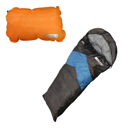 Saco Térmico De Dormir Camping Viper + Travesseiro Inflável 